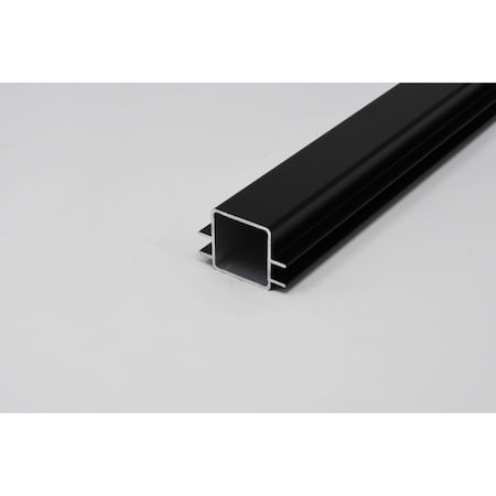 Eztube 2-Way Captive Fin Extrusion for 1/4in Panel Panel  Black, 48in L x 1in W x 1in H 100-270 BK 4